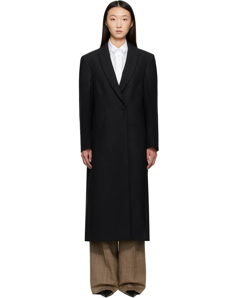 Róhe Black Signature Opera Coat 001_308