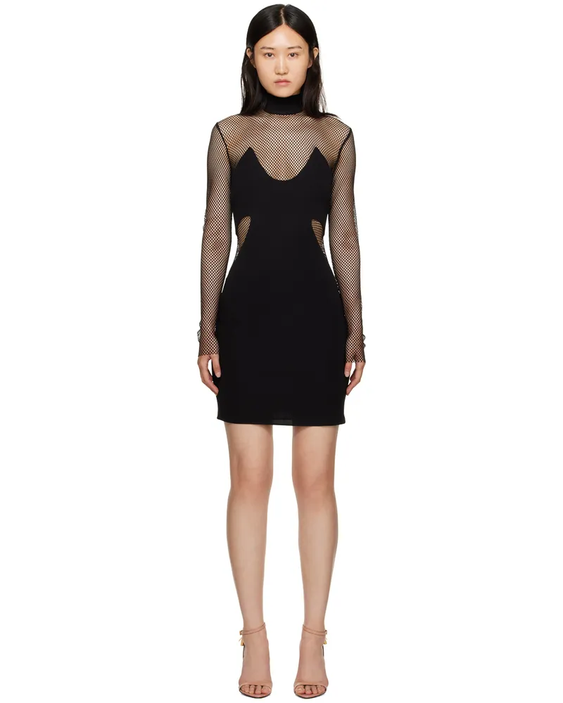 Tom Ford Black Mock Neck Minidress Lb999