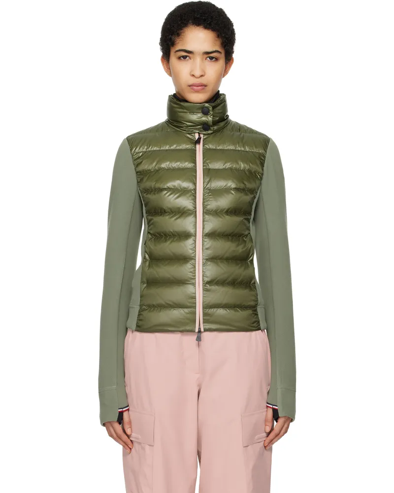 Moncler Green Padded Zip-Up Down Jacket 821