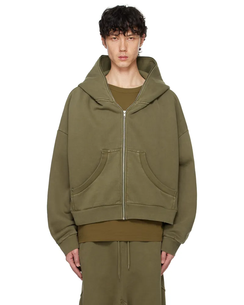 Entire Studios Khaki Eternal Zip Hoodie Military