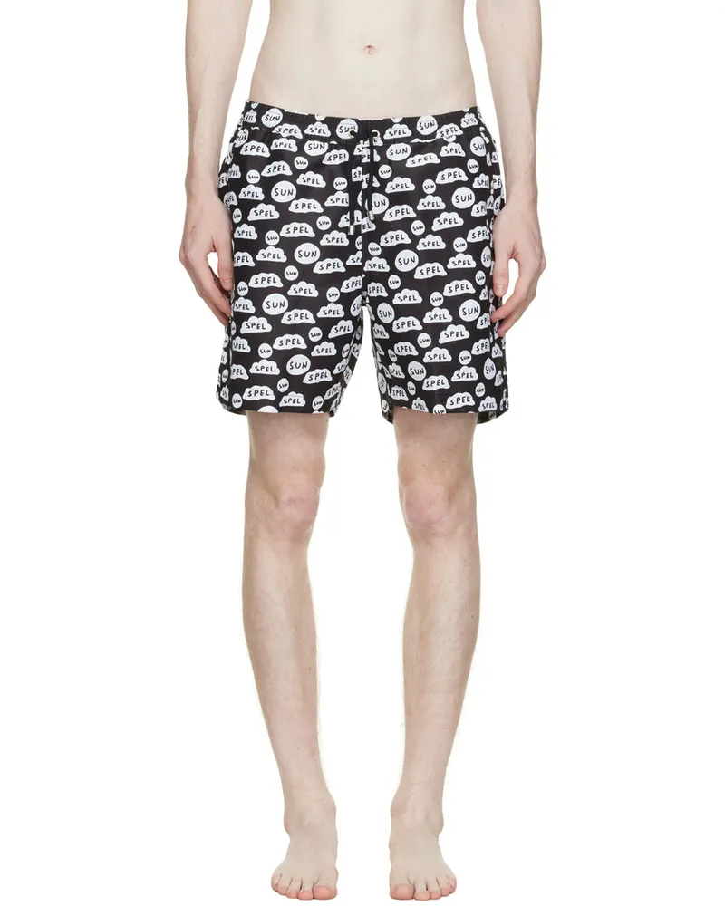 Sunspel SSENSE Exclusive Black Swim Shorts Bkaz