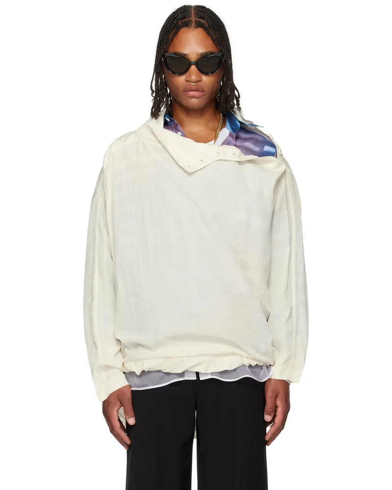 Jean Paul Gaultier Off-White Wide Hoodie 03-ecru