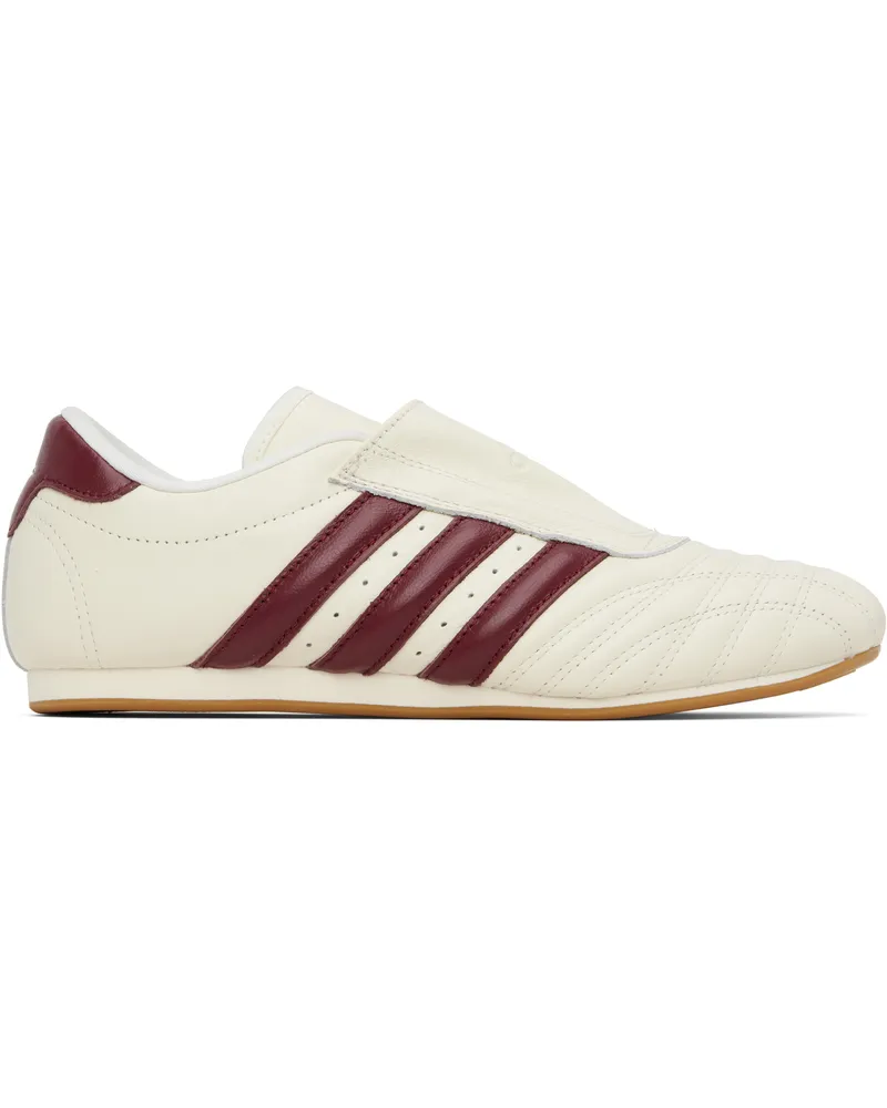 adidas Off-White & Burgundy Taekwondo Sneakers Off