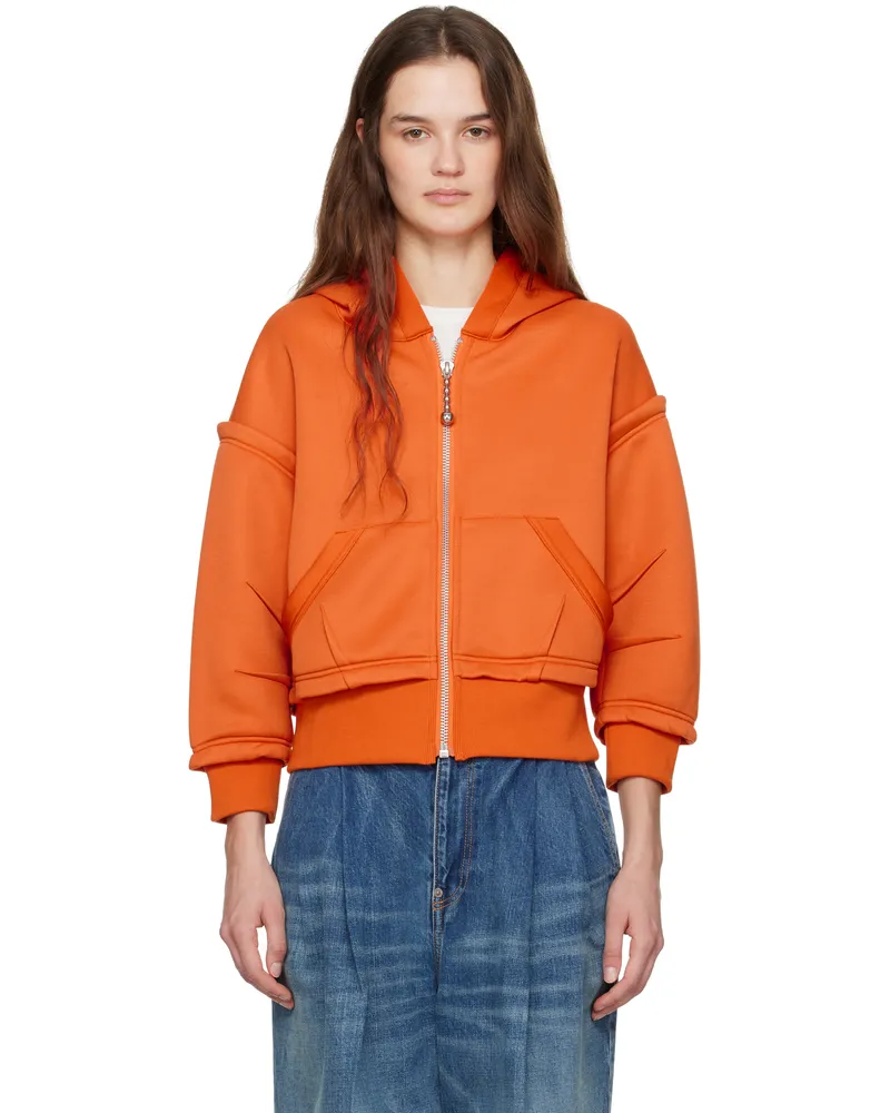 Undercover Orange Zip Hoodie Orange