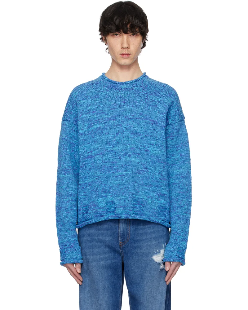 J.W.Anderson Blue Space Dye Crewneck Sweater 825