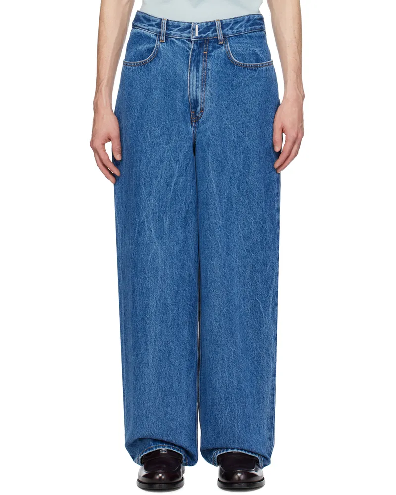 Givenchy Blue Low Crotch Jeans 415-indigo
