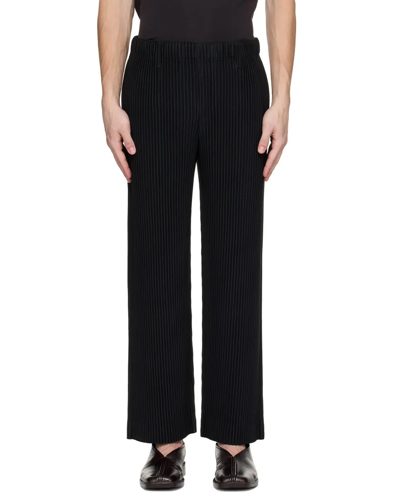 Issey Miyake Black Tailored Pleats 2 Trousers 15-black
