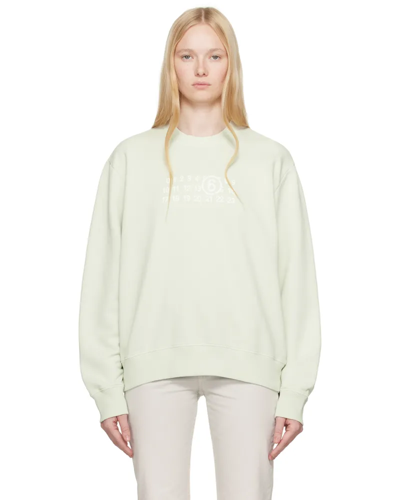 Maison Margiela Green Numeric Sweatshirt 688