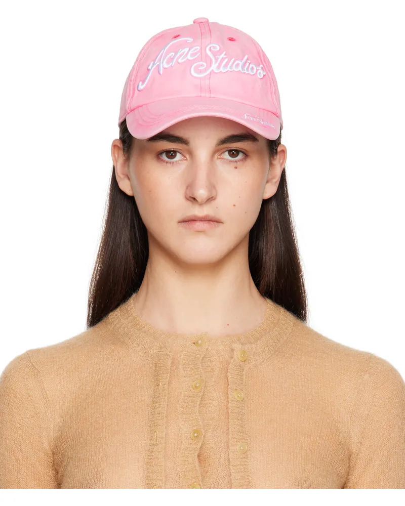 Acne Studios Pink Logo Cap Bp5