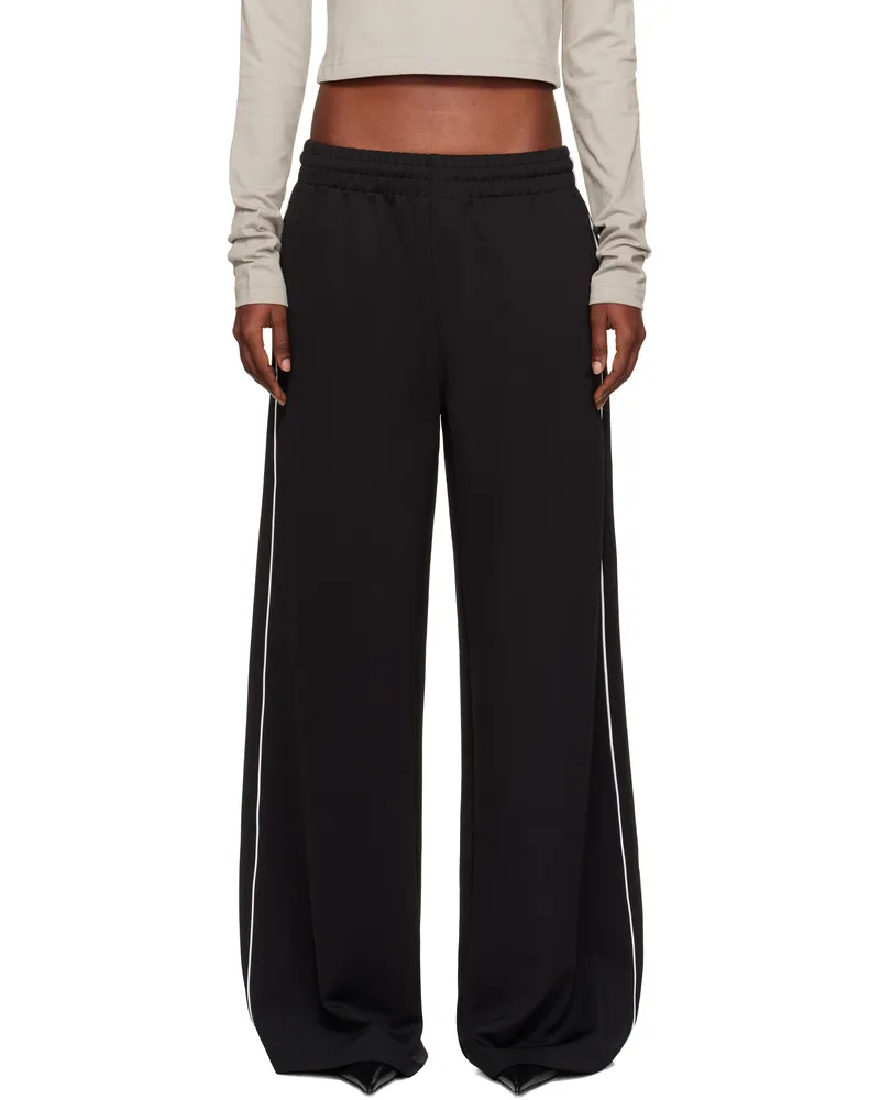 WE 11 DONE Black DNA Flared Track Pants Black