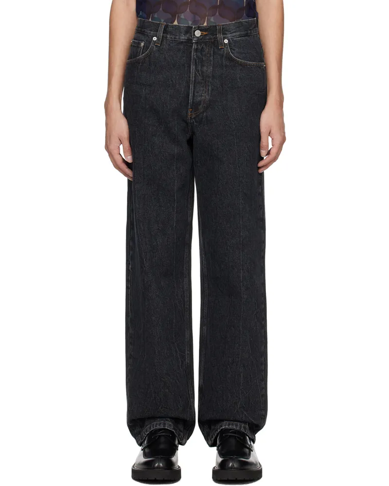 Dries van Noten Black Five-Pocket Jeans 900