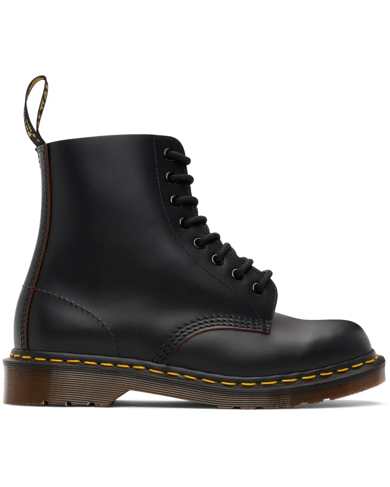 Dr.Martens Black 1460 Vintage 'Made In England' Lace-Up Boots Black