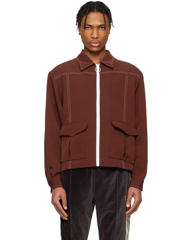 NEEDLES Brown Stitched Sport Jacket A-brown