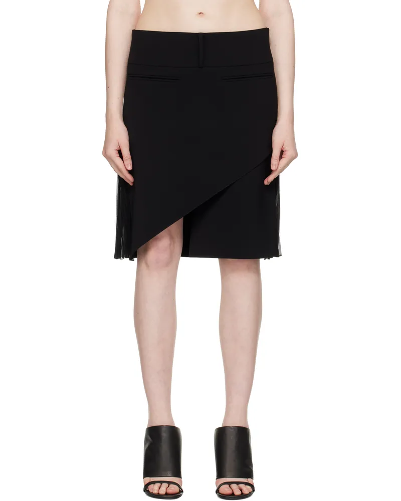 Courrèges Black Infinity Pleats Miniskirt 9999