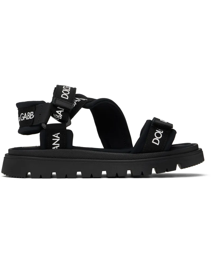Dolce & Gabbana Kids Black Gros-grain Sandals 89690