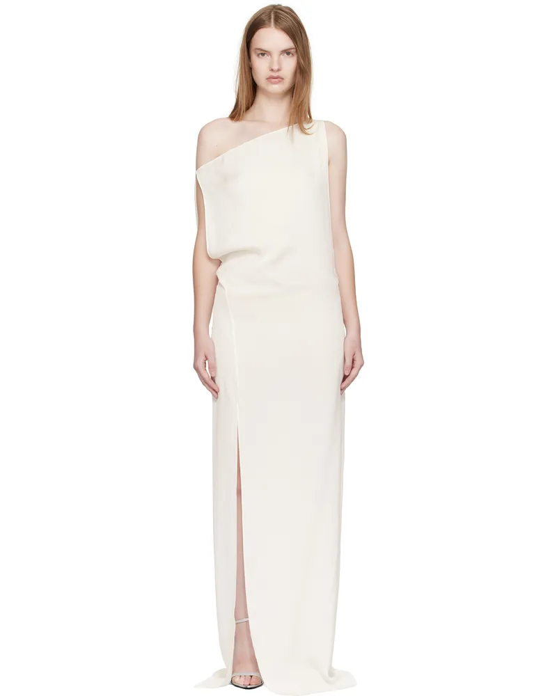 Tom Ford Off-White Off The Shoulder Evening Maxi Dress Aw038