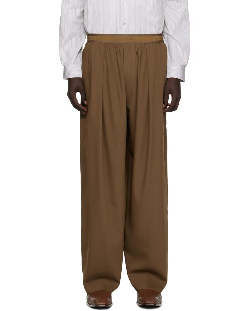 Acne Studios Brown Wool Trousers 700
