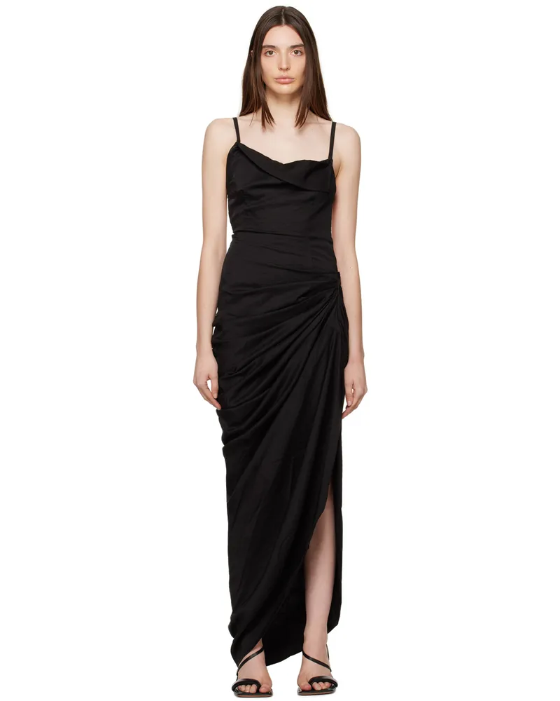 Jacquemus Black Le Papier 'La Robe Saudade' Maxi Dress 990