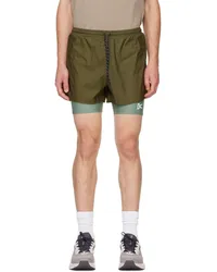 District Vision Khaki Ripstop Layered Trail Shorts Olive