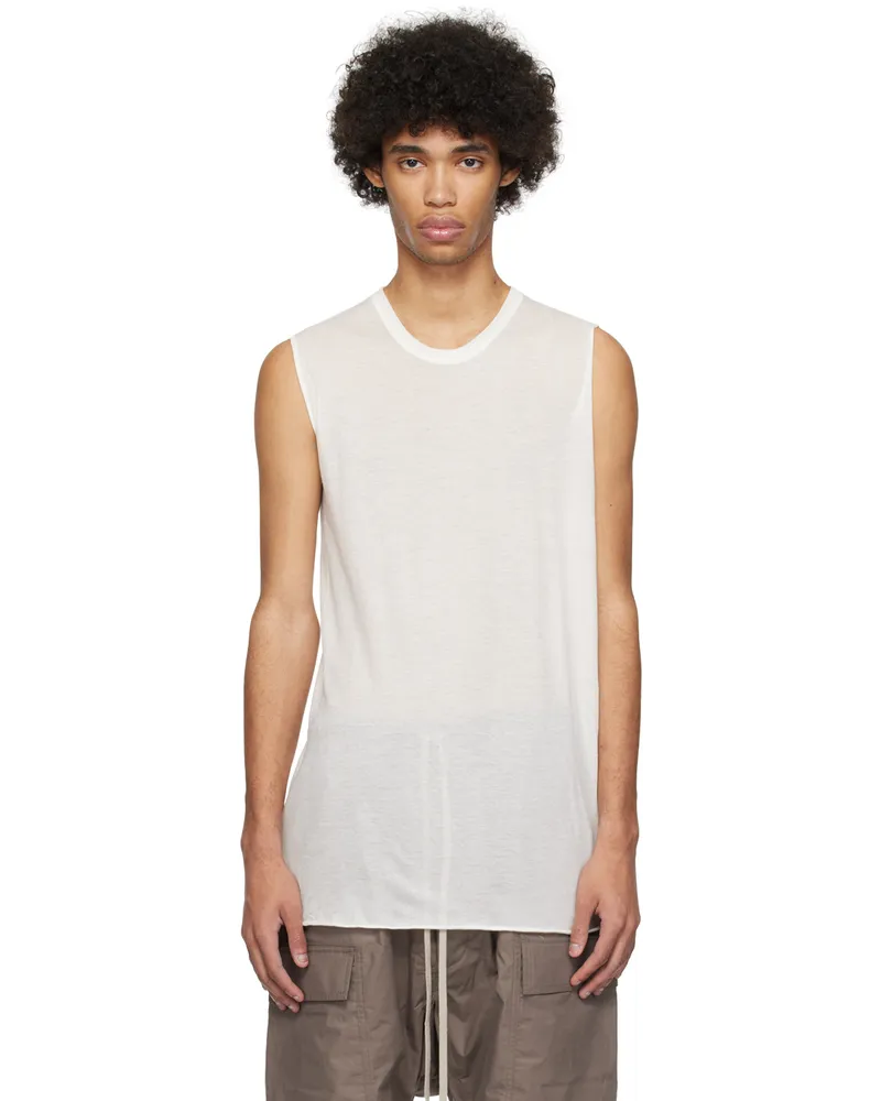 Rick Owens Off White Basic Tank Top Milk