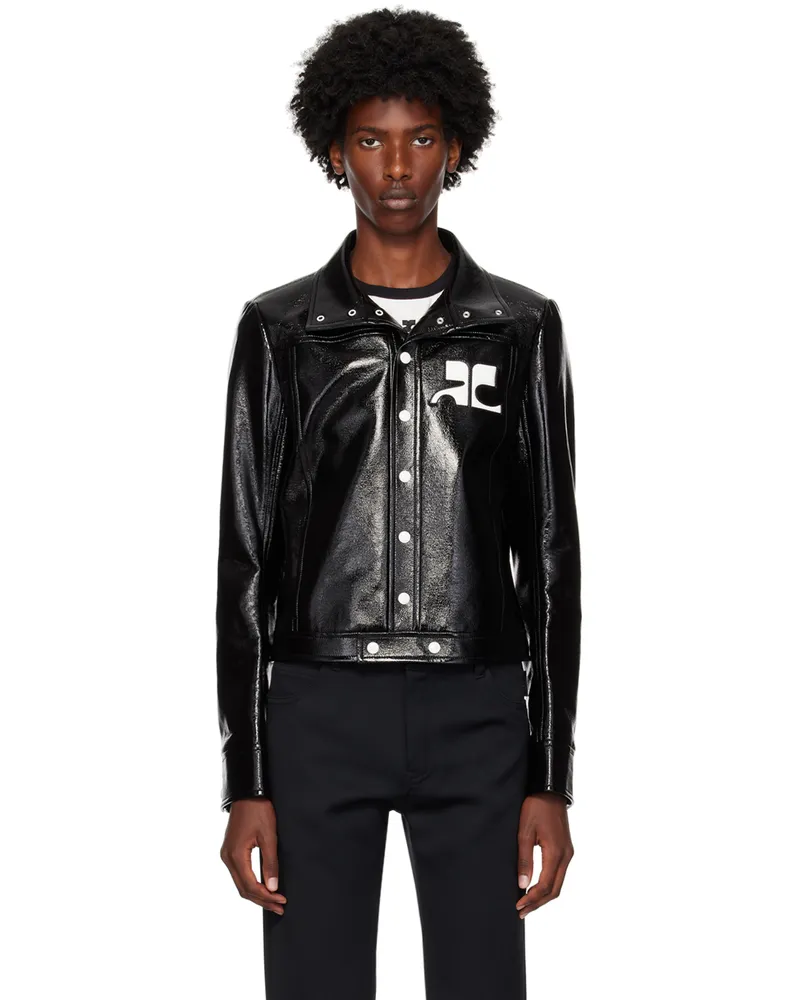 Courrèges Black Reedition Vinyl Jacket 9999
