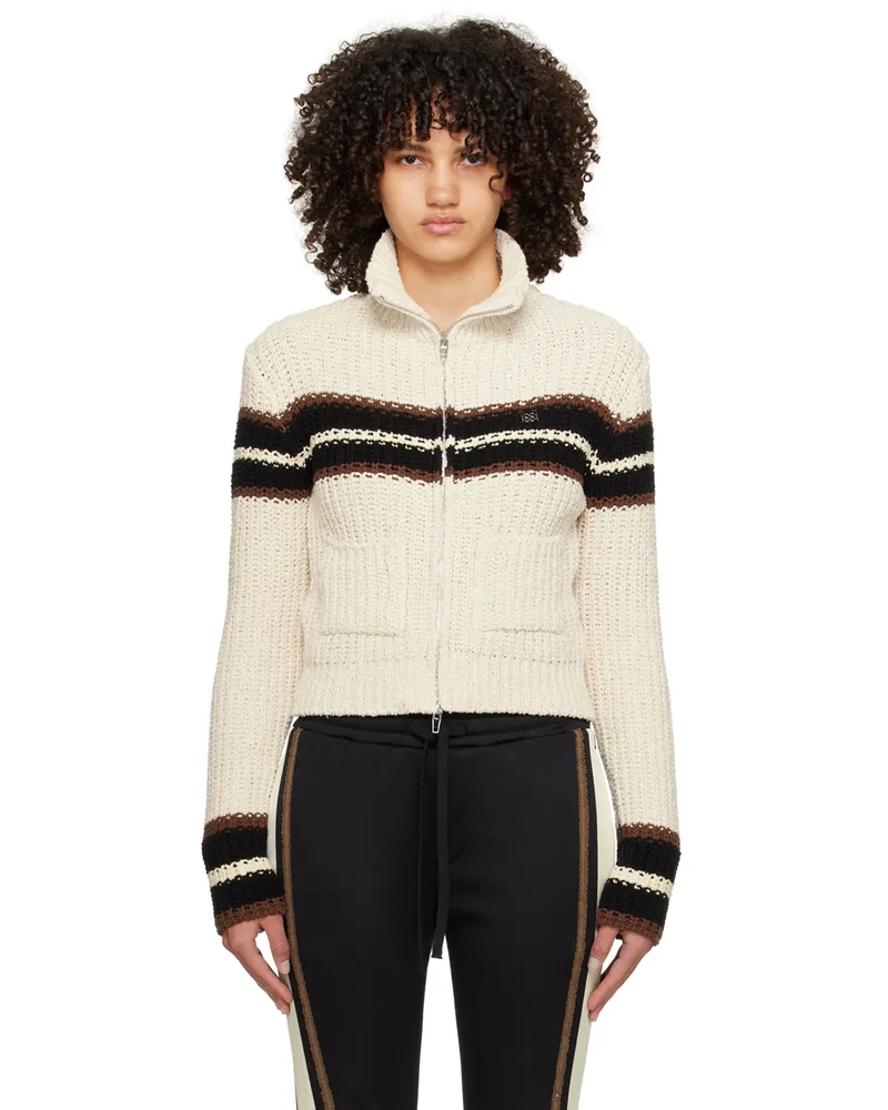 Kijun Off-White Line Cardigan Ivory
