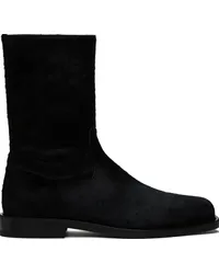 Dries van Noten Black Zip Boots Black