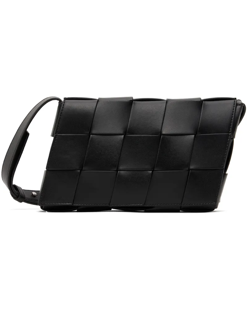 Bottega Veneta Black Speed Cassette Bag 8803-black-silver