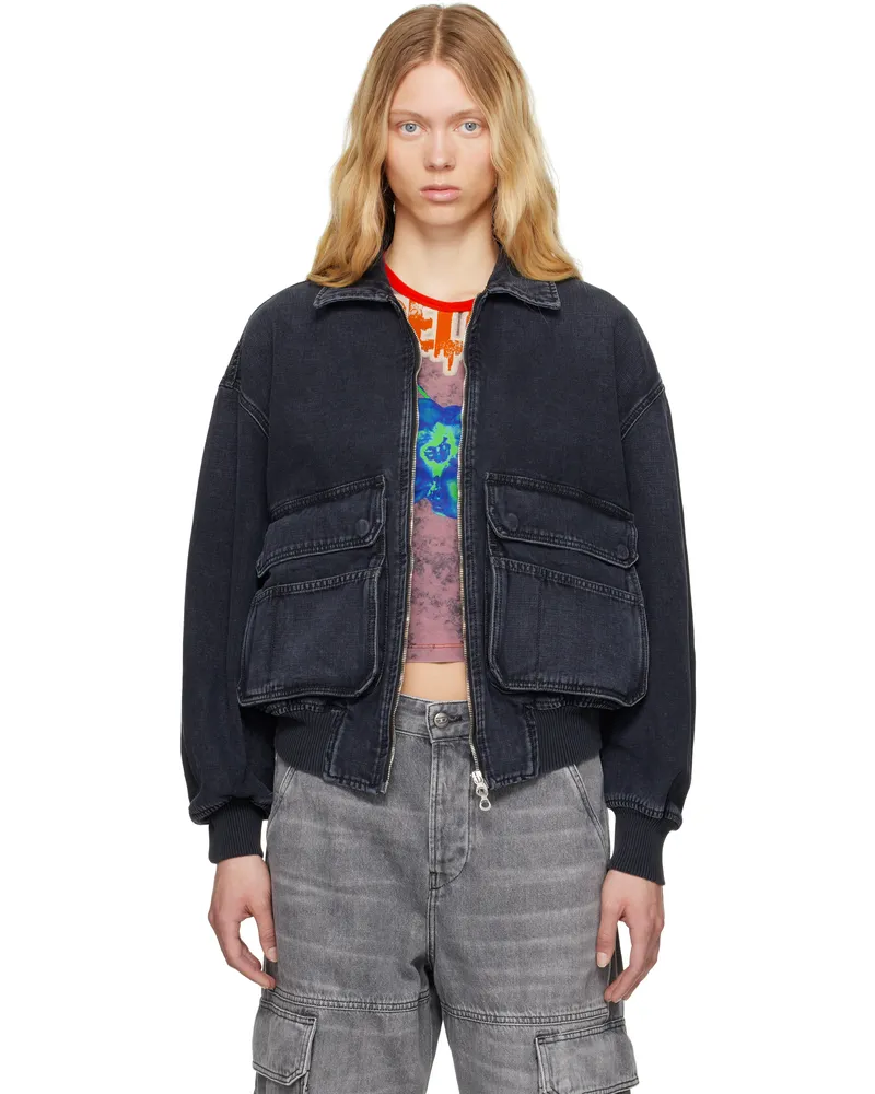Diesel Black D-Kurz Denim Jacket 02