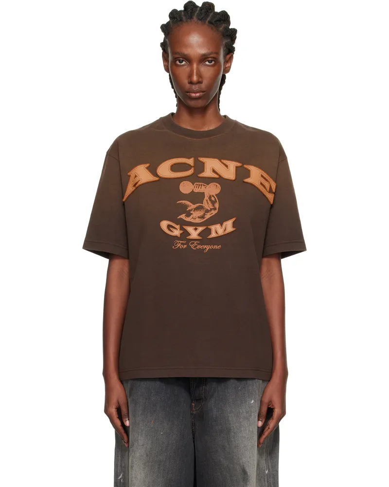 Acne Studios Brown Logo T-shirt Adm