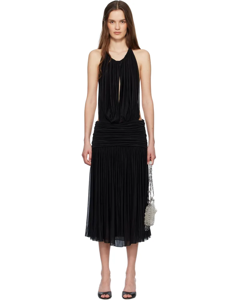 Mirror Palais Black 'La Piscine' Lady Length Midi Dress Black
