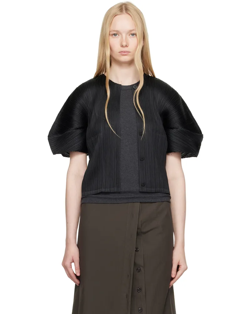 Issey Miyake Black Monthly Colors April Cardigan 15