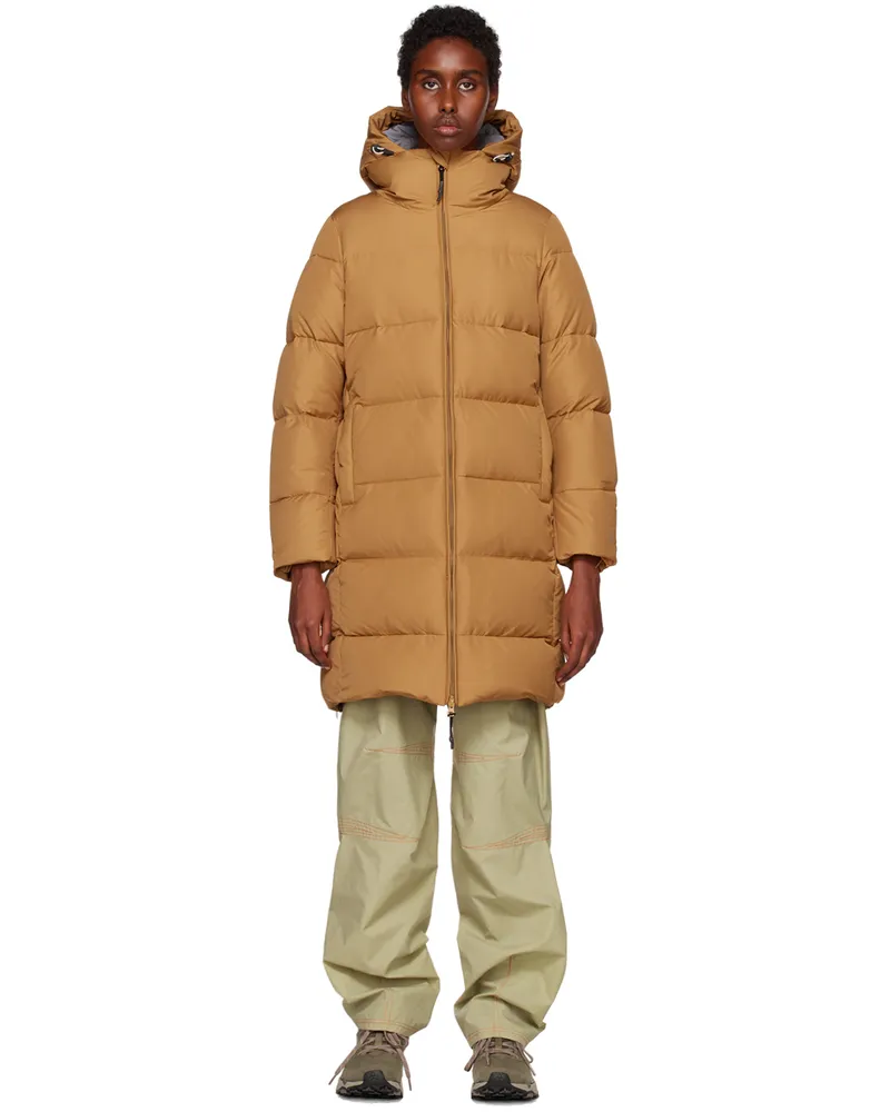 OTTI Brown Long Cocoon Down Jacket 21708276