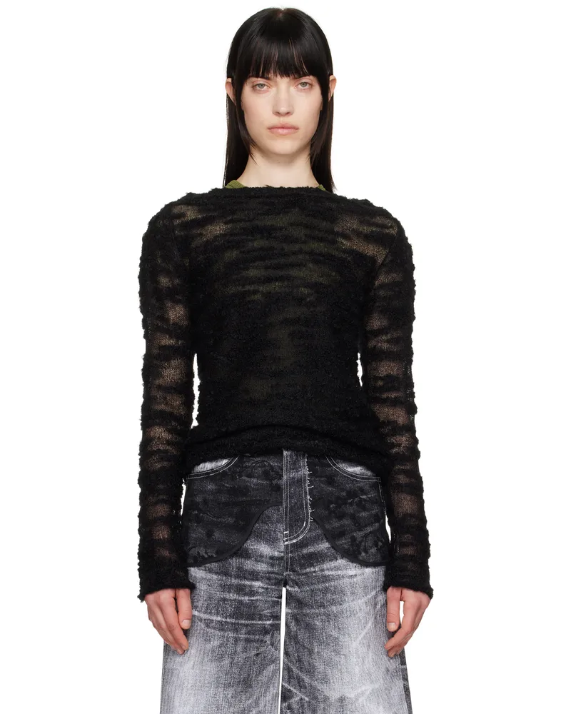 Andersson Bell Black Fifi Button Knit Sweater Black