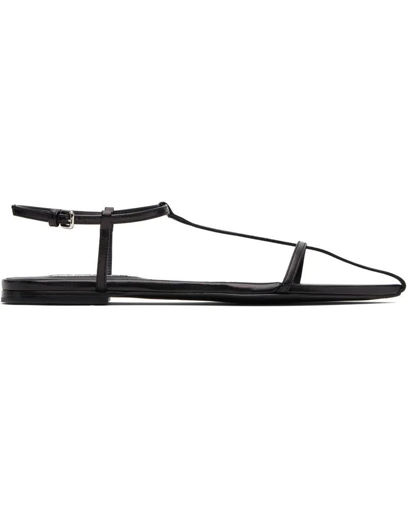 Jil Sander Black Cage Flat Sandals 001