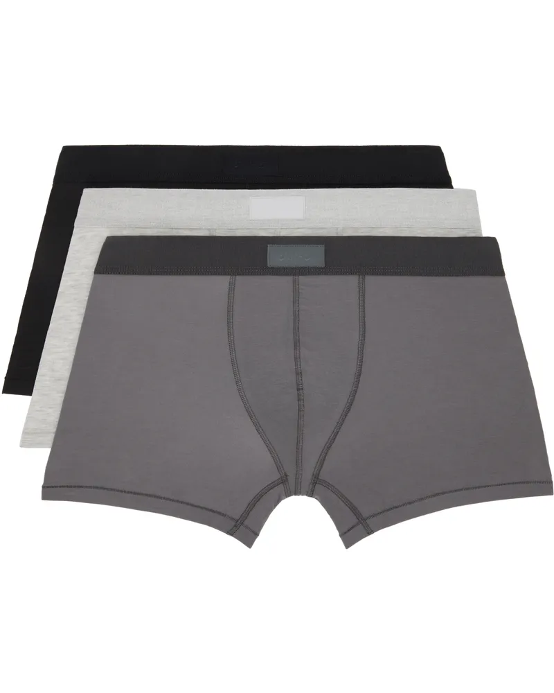 SKIMS Three-Pack Multicolor SKIMS Cotton 3 Boxer Briefs Heather