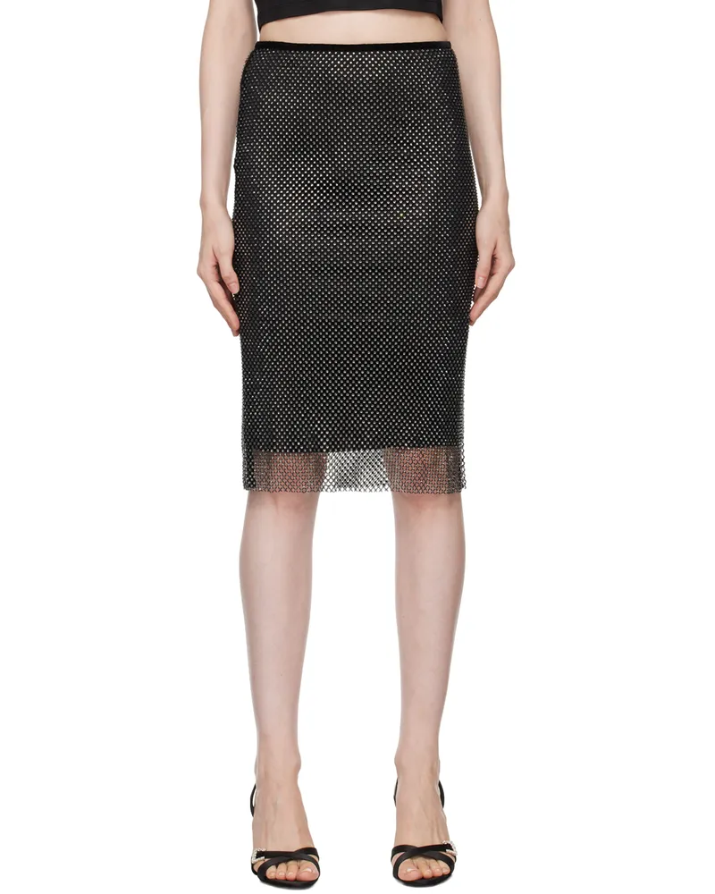 SPORTMAX Black Zinnia Miniskirt 001