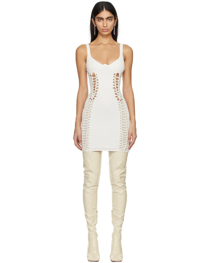 Dion Lee Off-White Braided Minidress Ivory