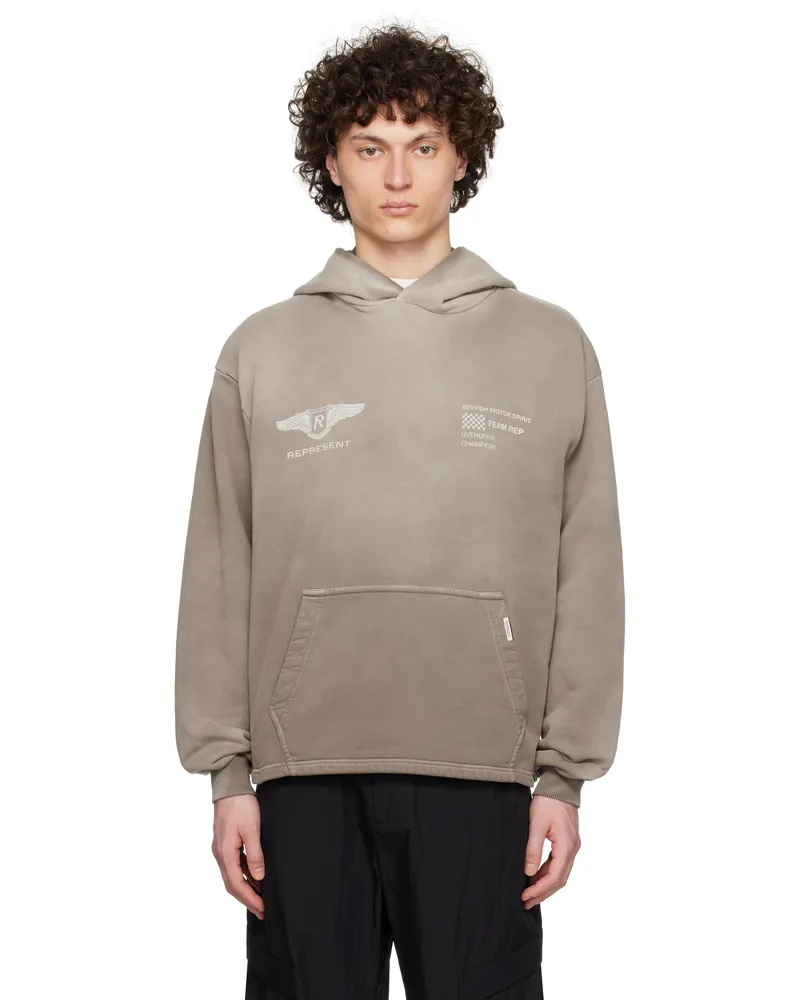 REPRESENT Gray 'Team Rep' Hoodie Dark