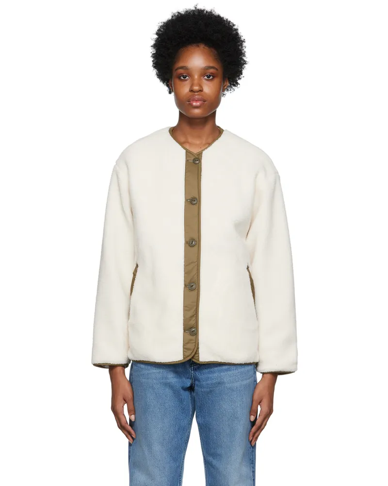 Rag & Bone Beige & Khaki Brielle Reversible Jacket Army