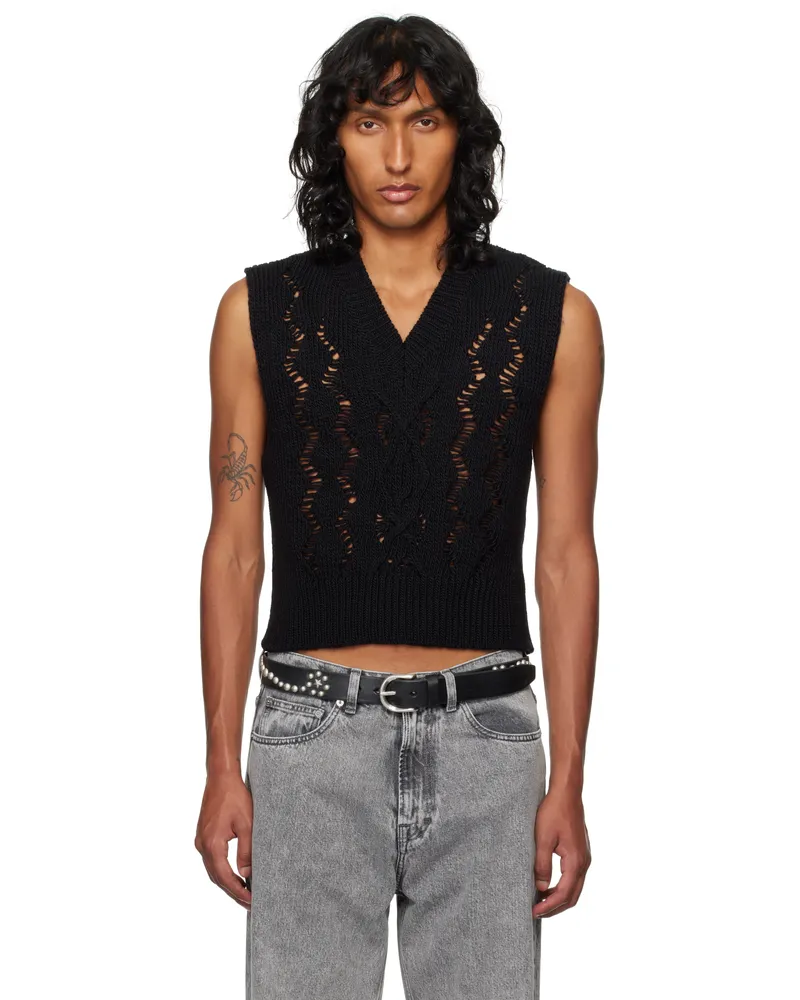 Our Legacy Black Cable Michigan Vest Black