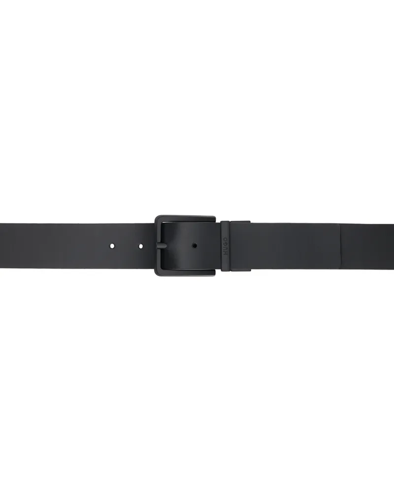 HUGO BOSS Black & Brown Leather Reversible Belt 002-black