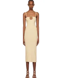 Jacquemus Beige Les Classiques 'La robe Sierra bretelles' Midi Dress Light