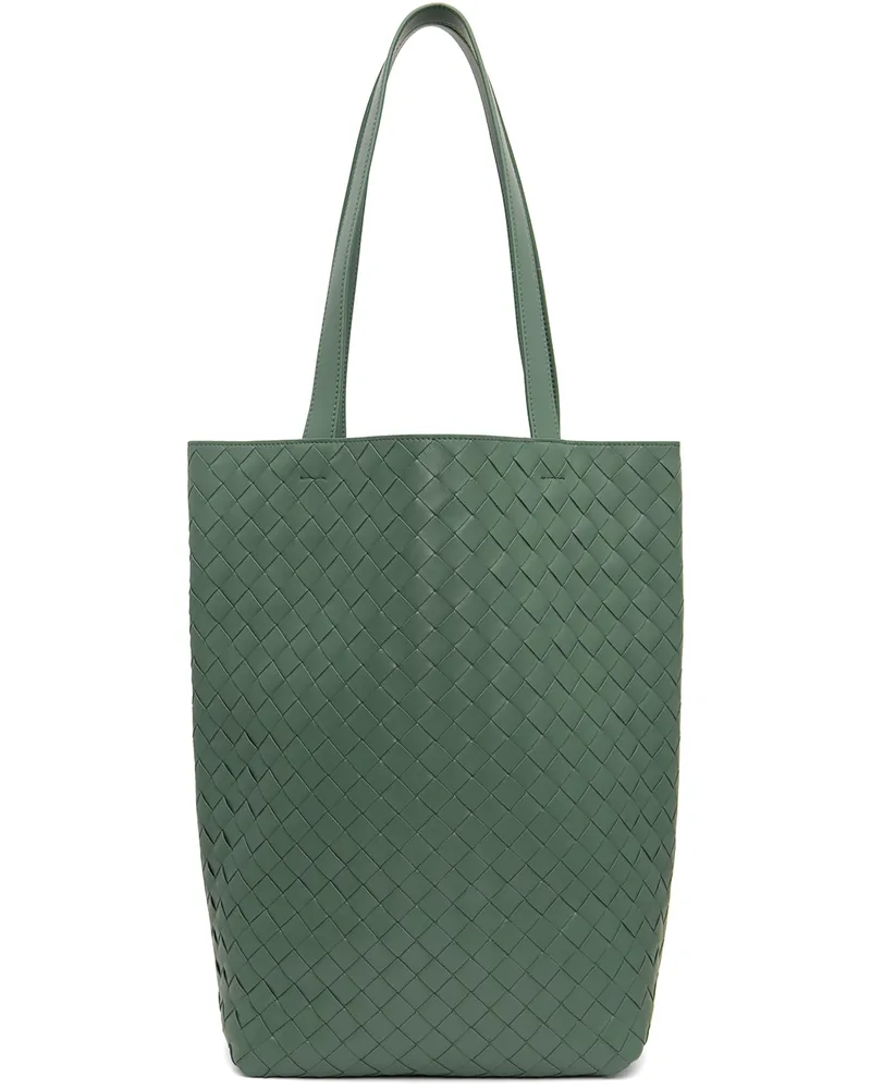 Bottega Veneta Green Small Intrecciato Tote 3269-aloe-silver