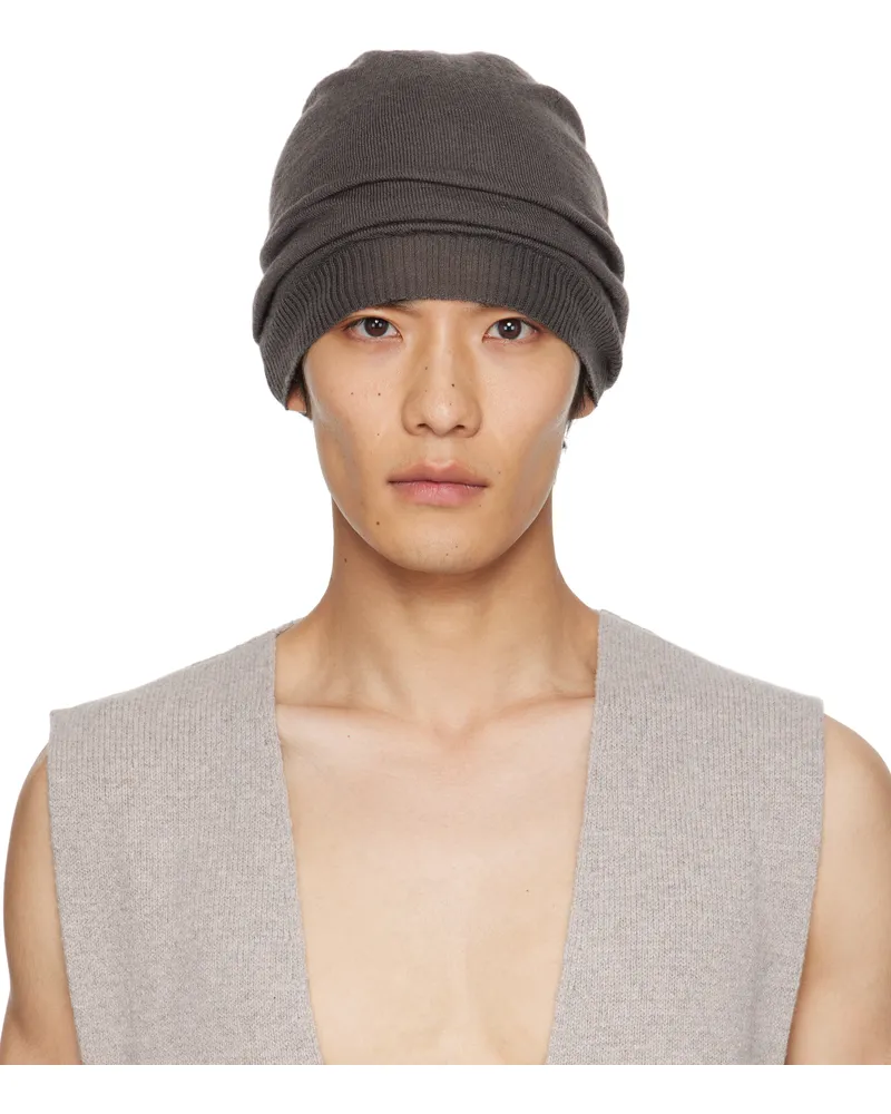 Rick Owens Gray Concordians Medium Beanie 78