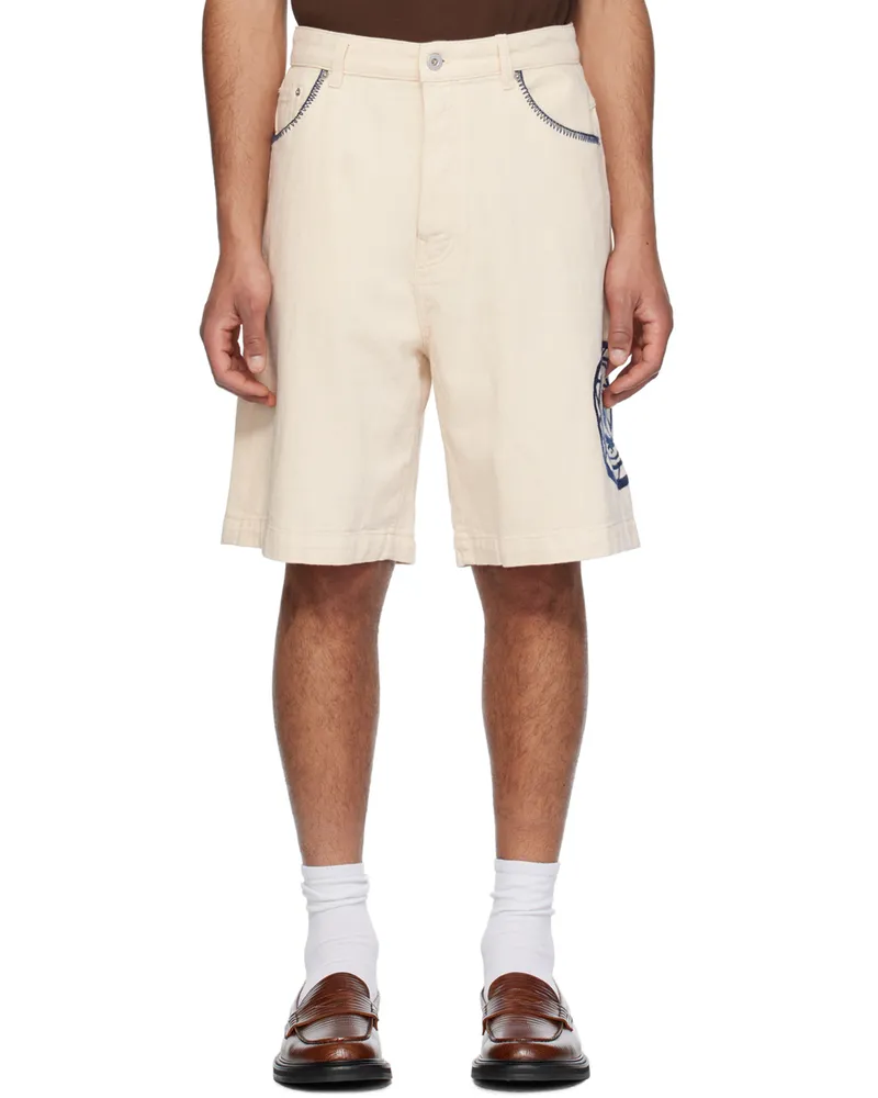Drôle de Monsieur Off-White 'Le Short Art de la Table' Shorts Ecru