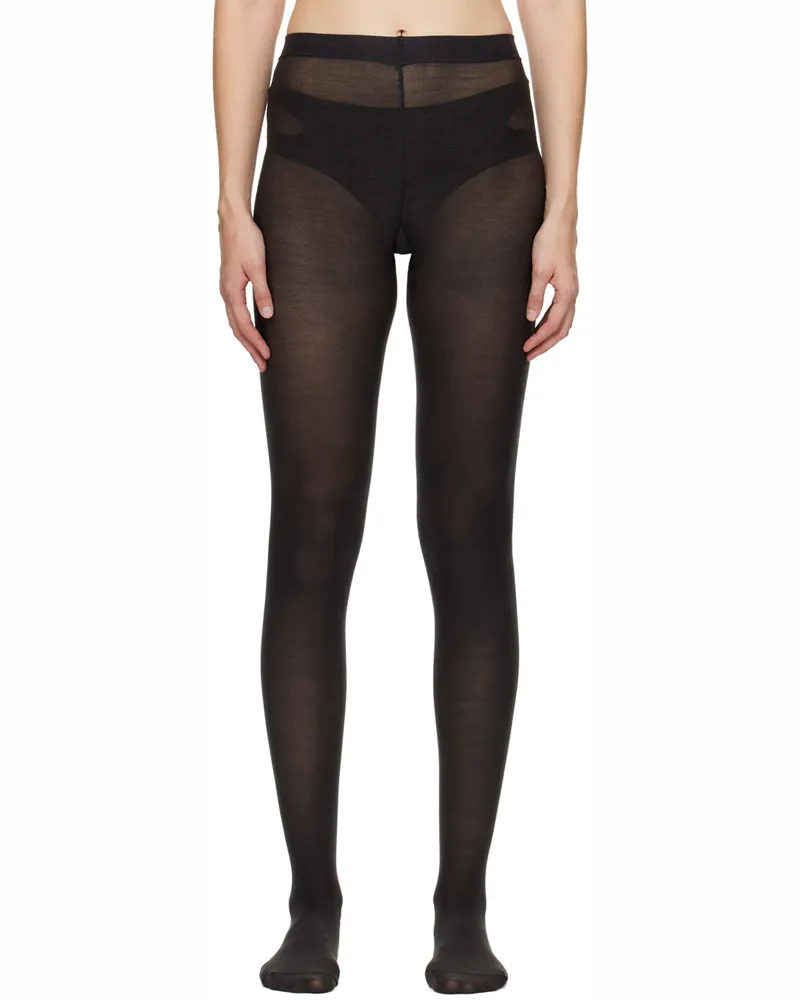 Durazzi Milano Gray Fringe Tights Grey
