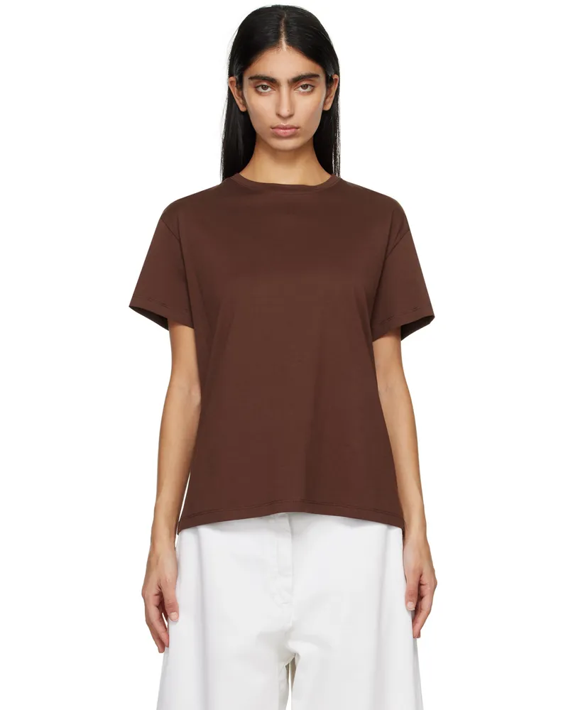 Studio Nicholson SSENSE Exclusive Burgundy Marine T-Shirt Berry
