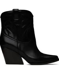 Stella McCartney Black Cowboy Ankle Boots Black