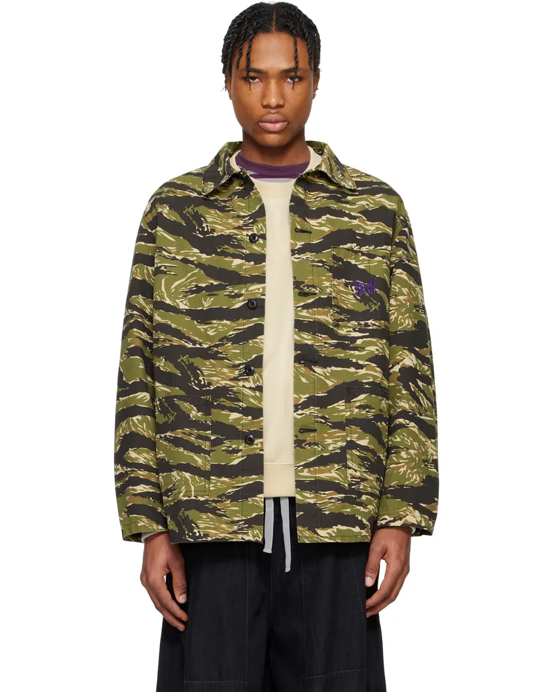 NEEDLES Khaki D.N. Coverall Jacket B-tiger